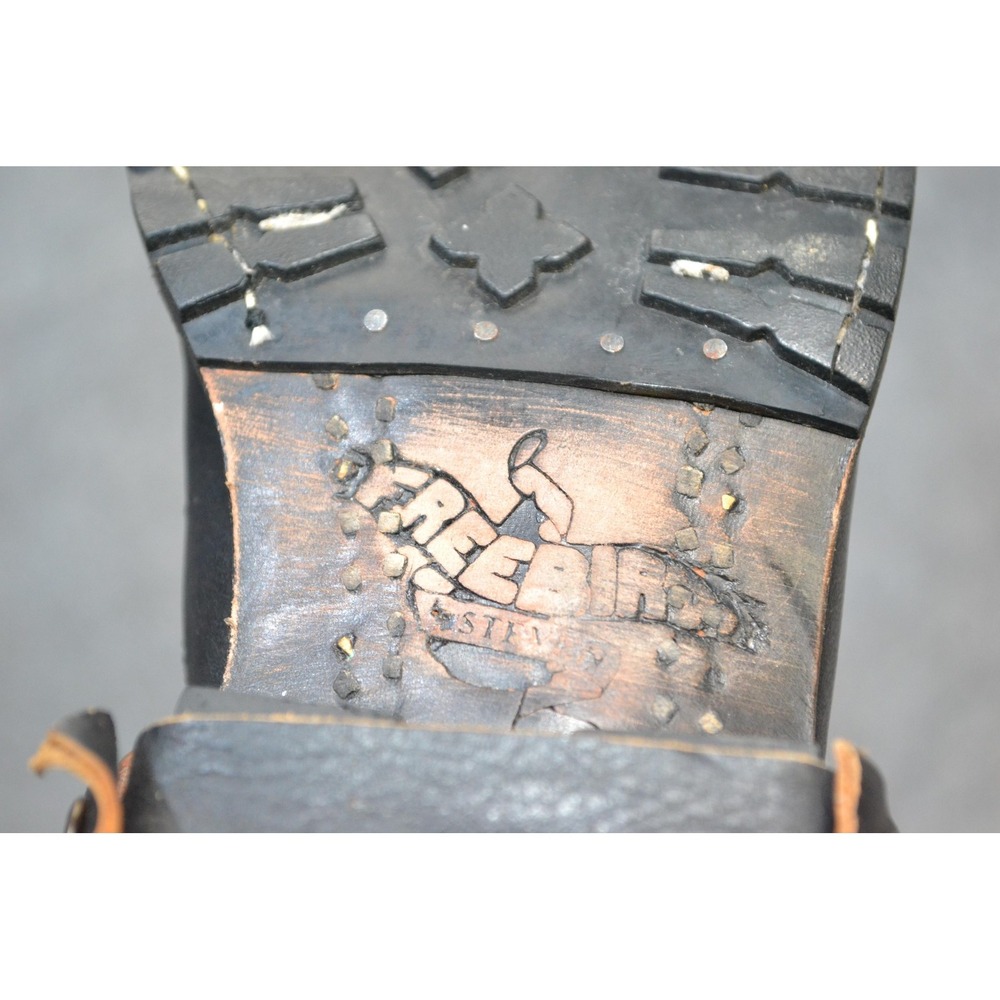 Freebird Hatchet Boots Womens Size 7 Black Leather Harness Ankle Biker By Steven - Picture 13 of 16
